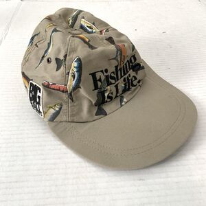 VTG Fishing is Life USA Big Ball Sports Adjustable Strapback Dad Hat Graphic